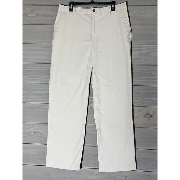 Amazon Essentials Mens Classic Khaki Pants Chinos 35 X 30 Flat Front - Picture 1 of 7